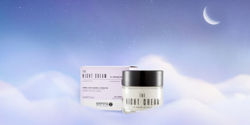 The Night Cream in the clouds, with night time background