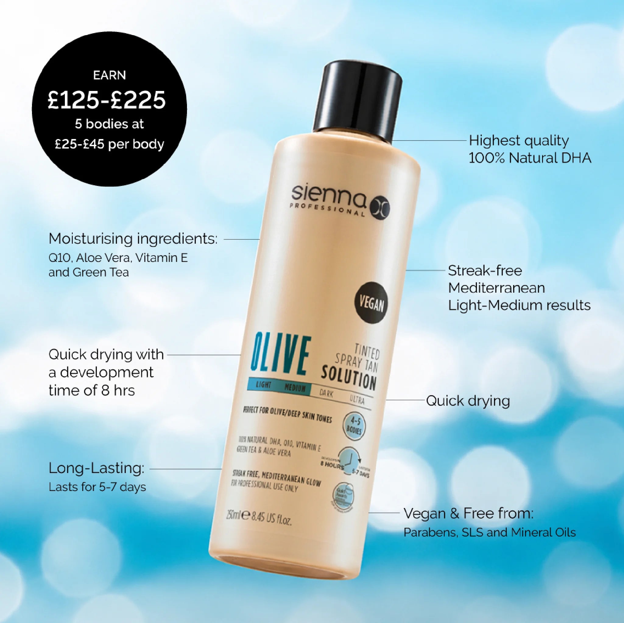 Olive Tan Light-Medium Tinted Solution (250ML)