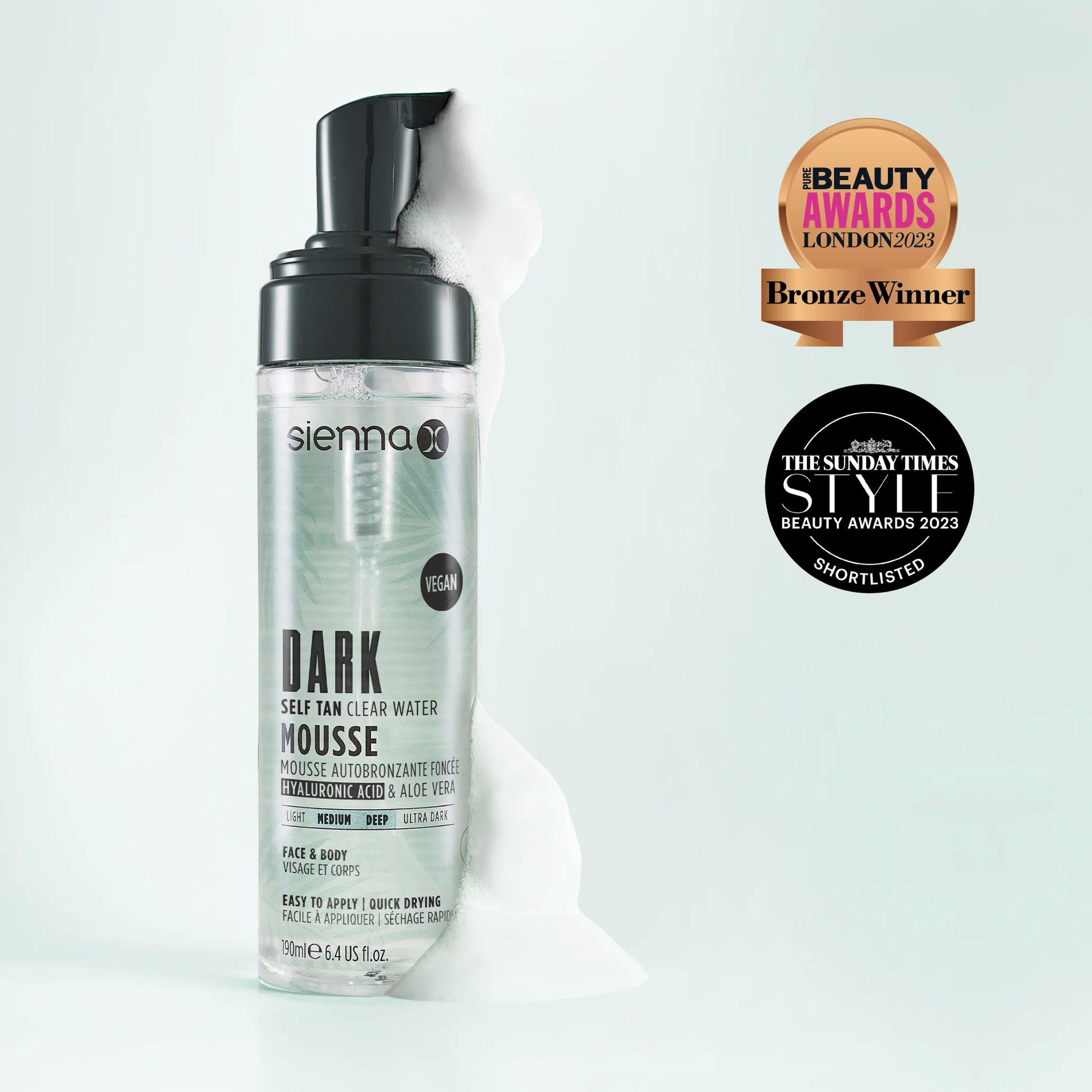 Award-Winning Sienna X Dark Clear Self Tan Water Mousse