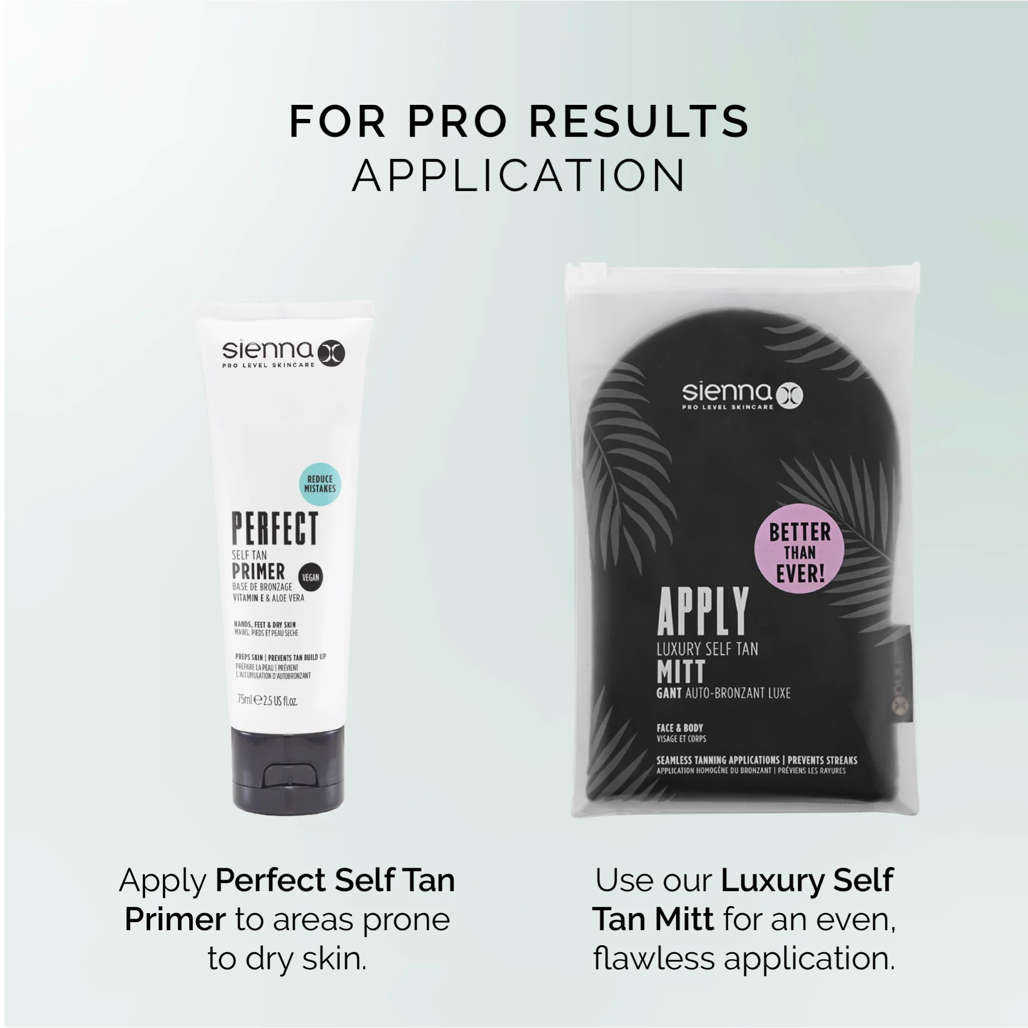 Sienna X Dark Clear Self Tan Water Mousse | Pro Results Application