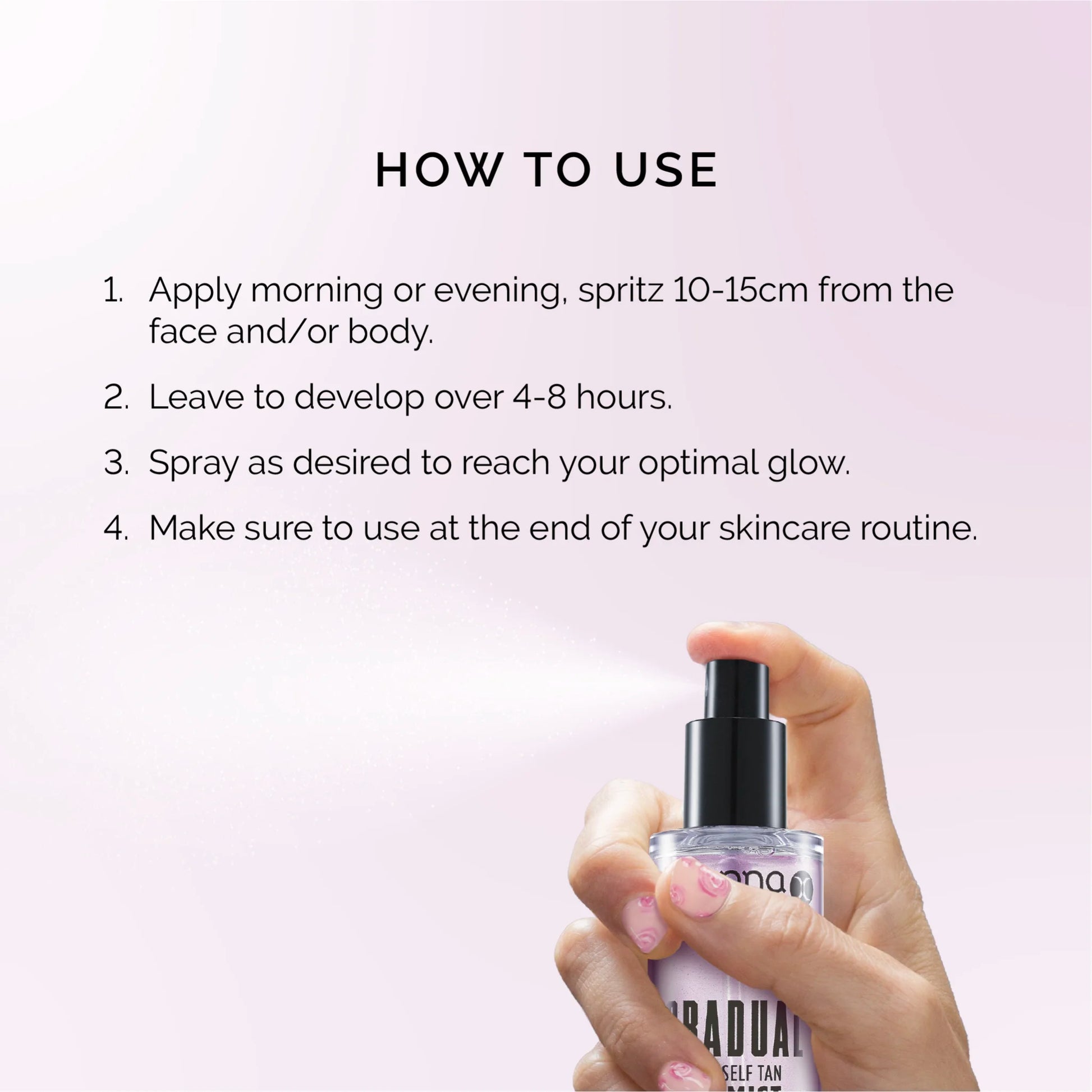 Sienna X Gradual Self Tan Rose Mist | How To Use