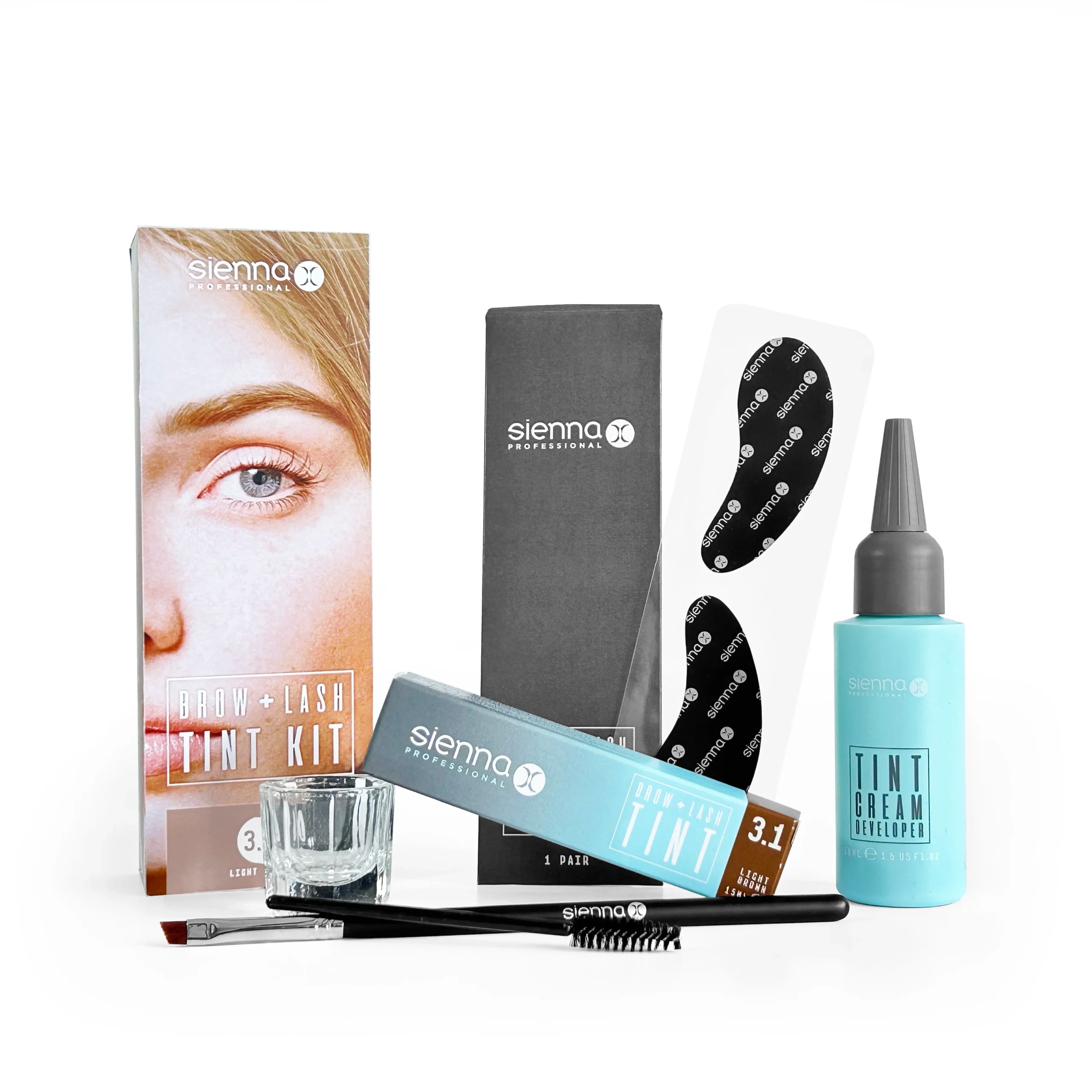 Brow and Lash Tint Kit Box Light Brown .