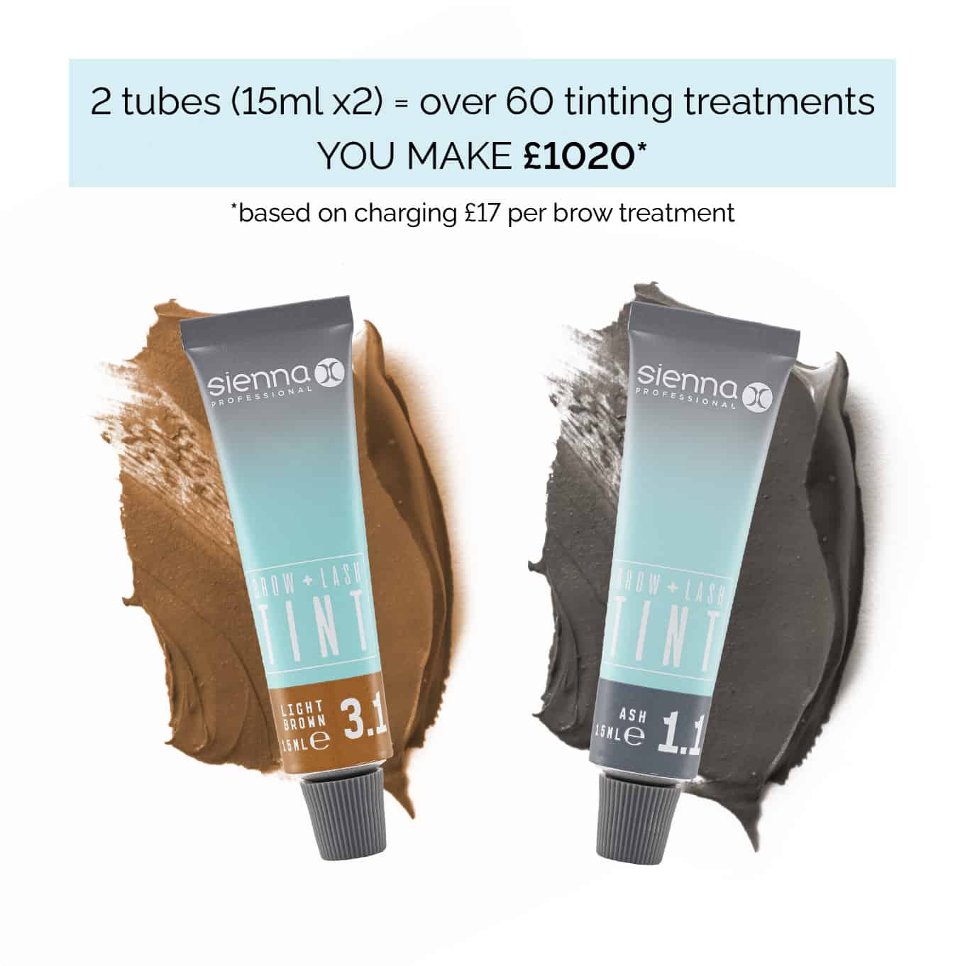 Brow and Lash Tint Return Light Brown and Ash Mix