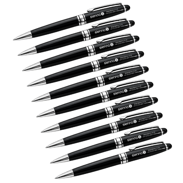 Luxury Black Sienna X Engraved Pen