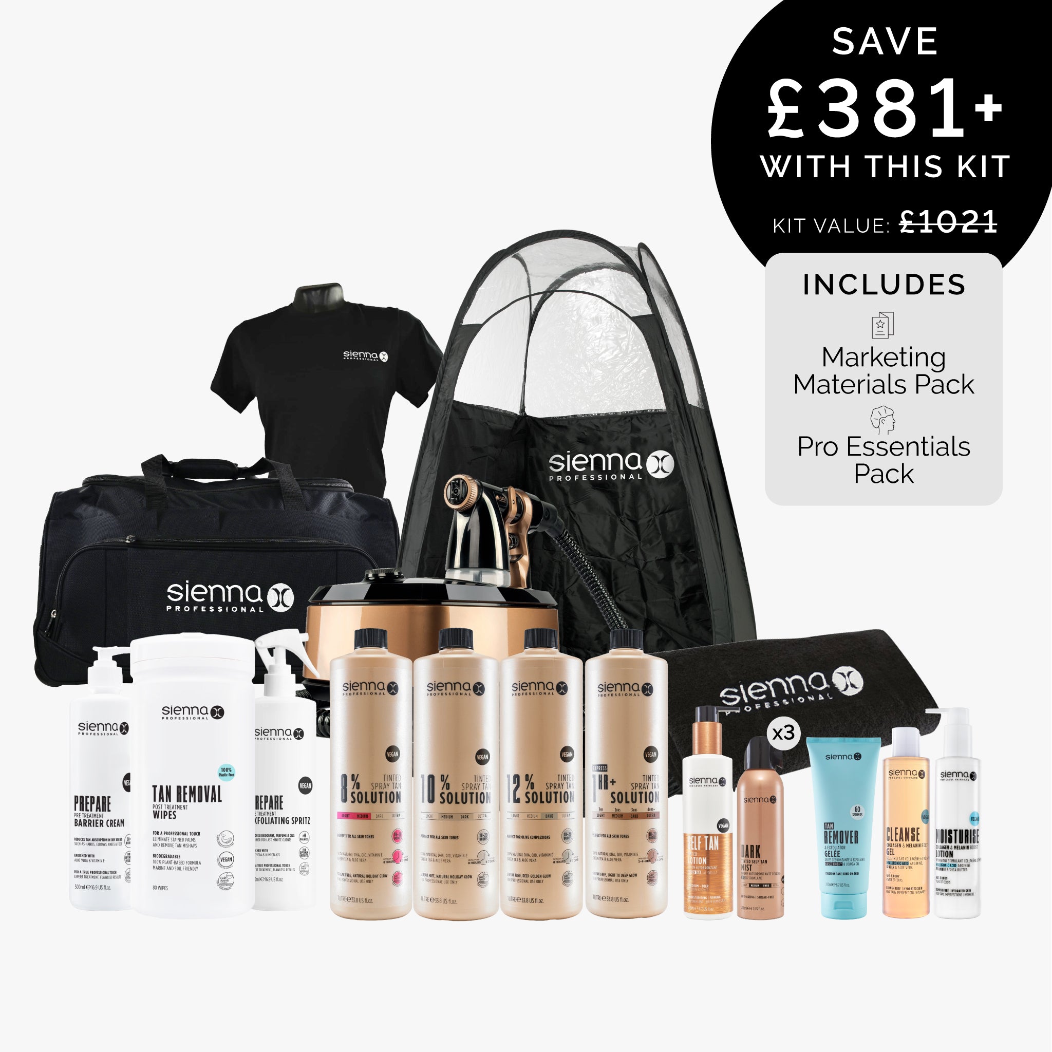 Gold Spray Tan Salon Kit