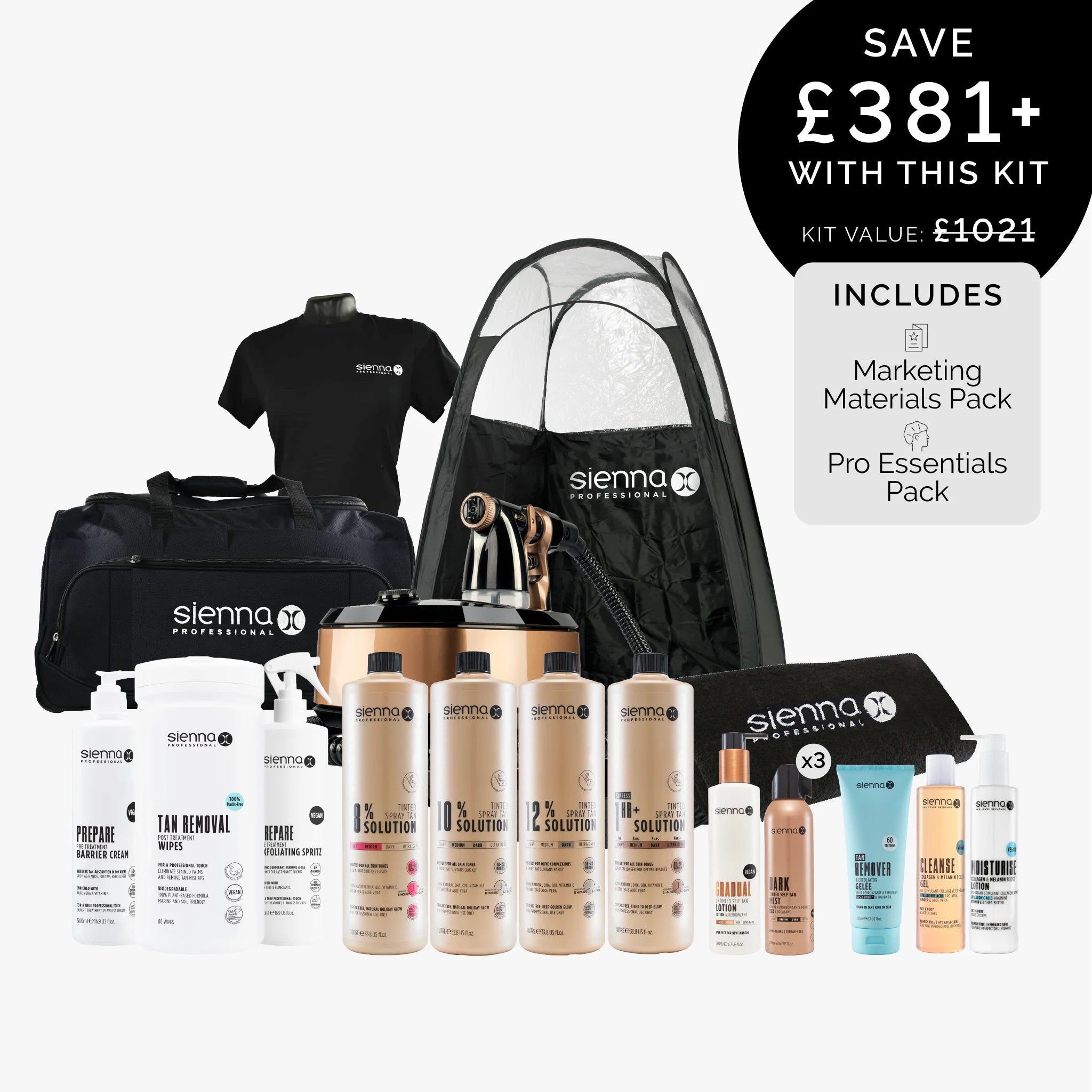 Gold Spray Tan Salon Kit