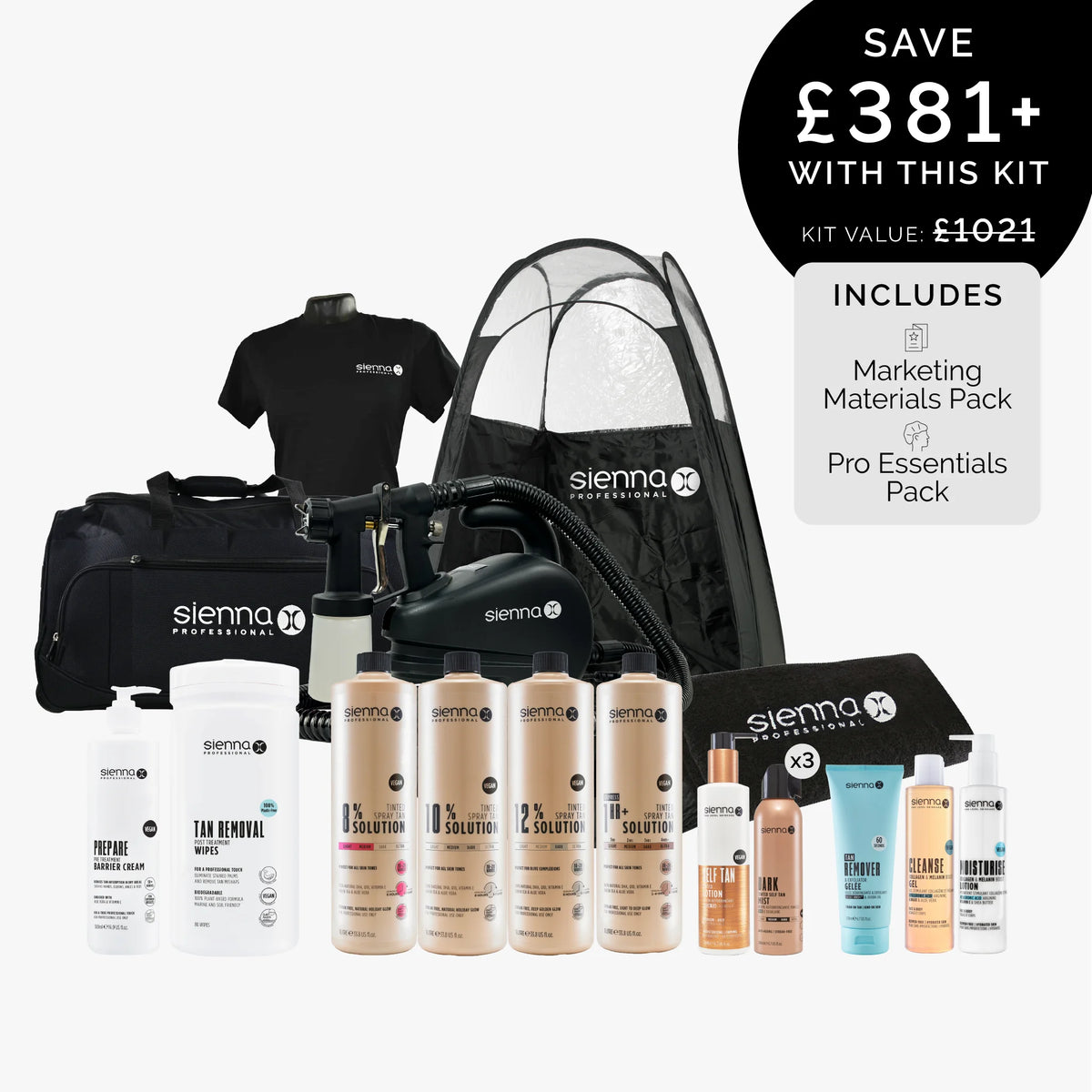 Gold Spray Tan Salon Kit
