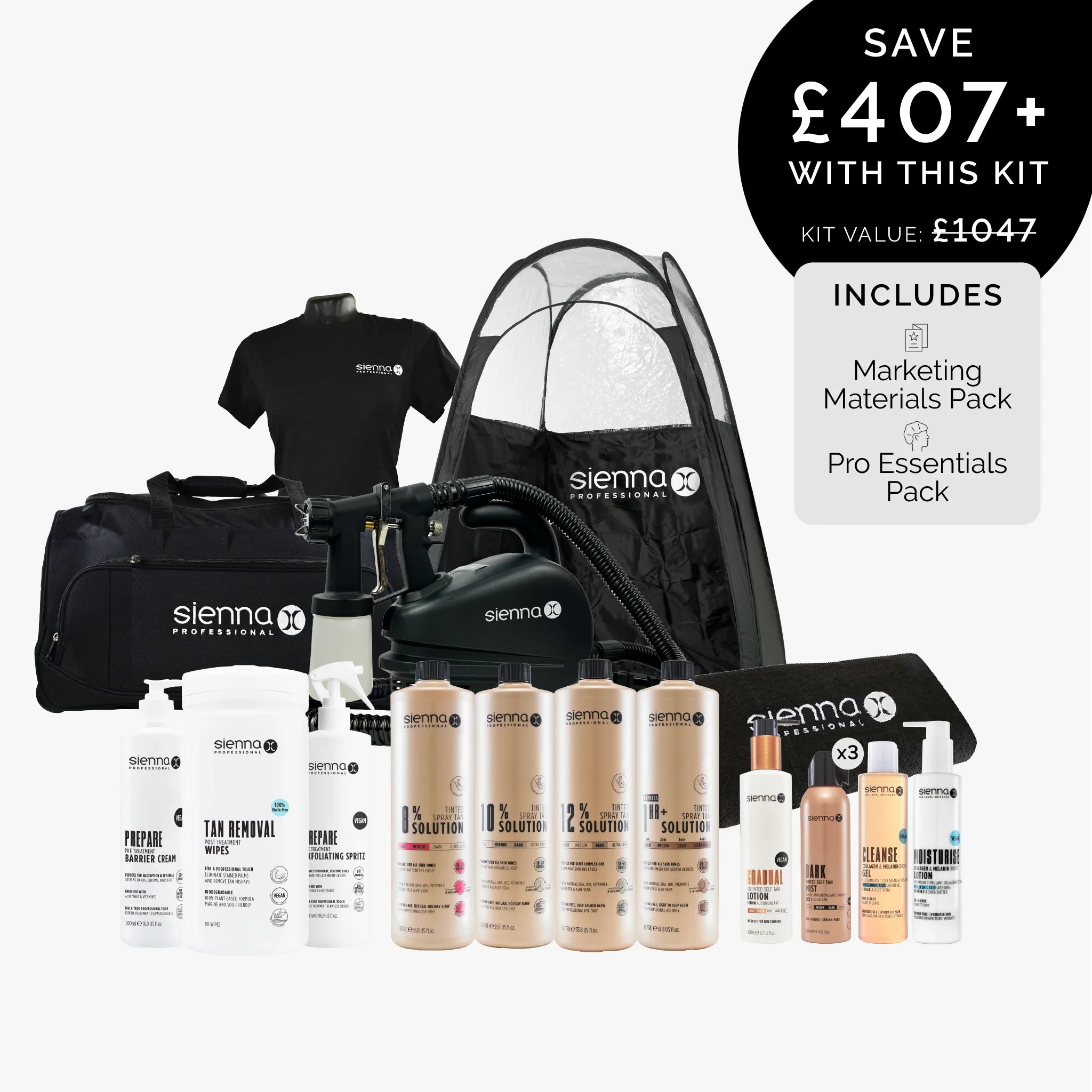 Gold Spray Tan Salon Kit
