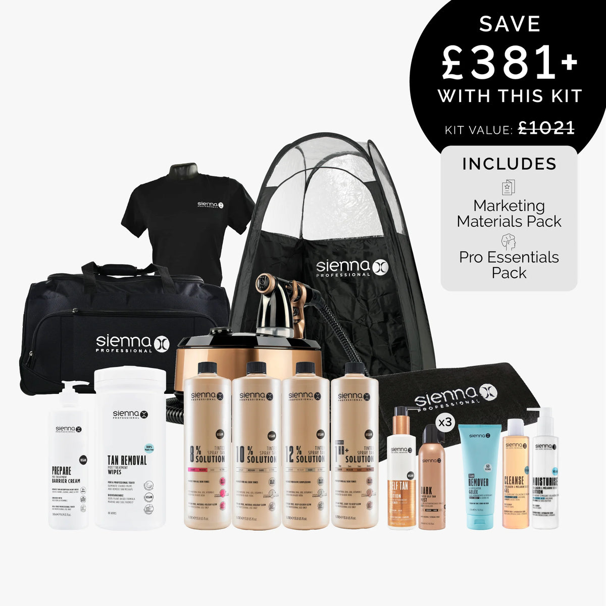 Gold Spray Tan Salon Kit