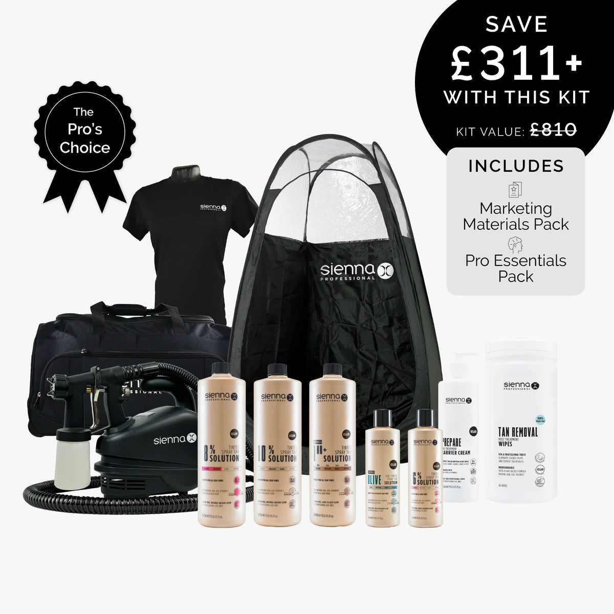 Silver Spray Tan Business Kit