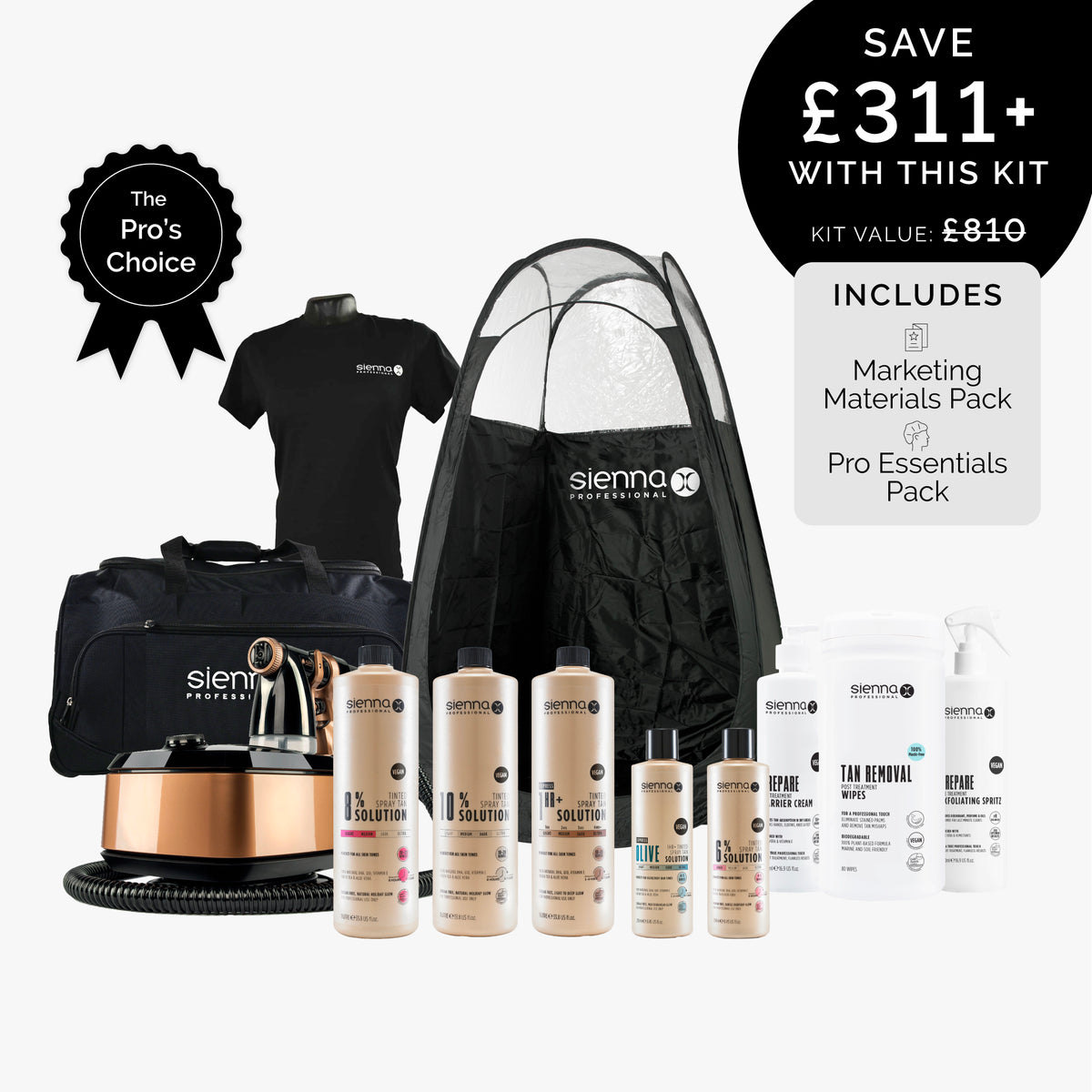 Silver Spray Tan Business Kit