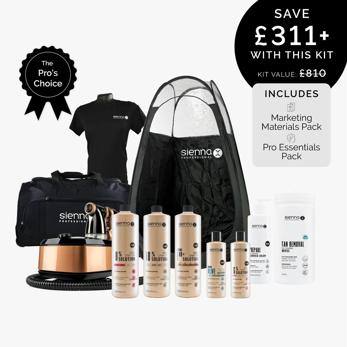 Silver Spray Tan Business Kit