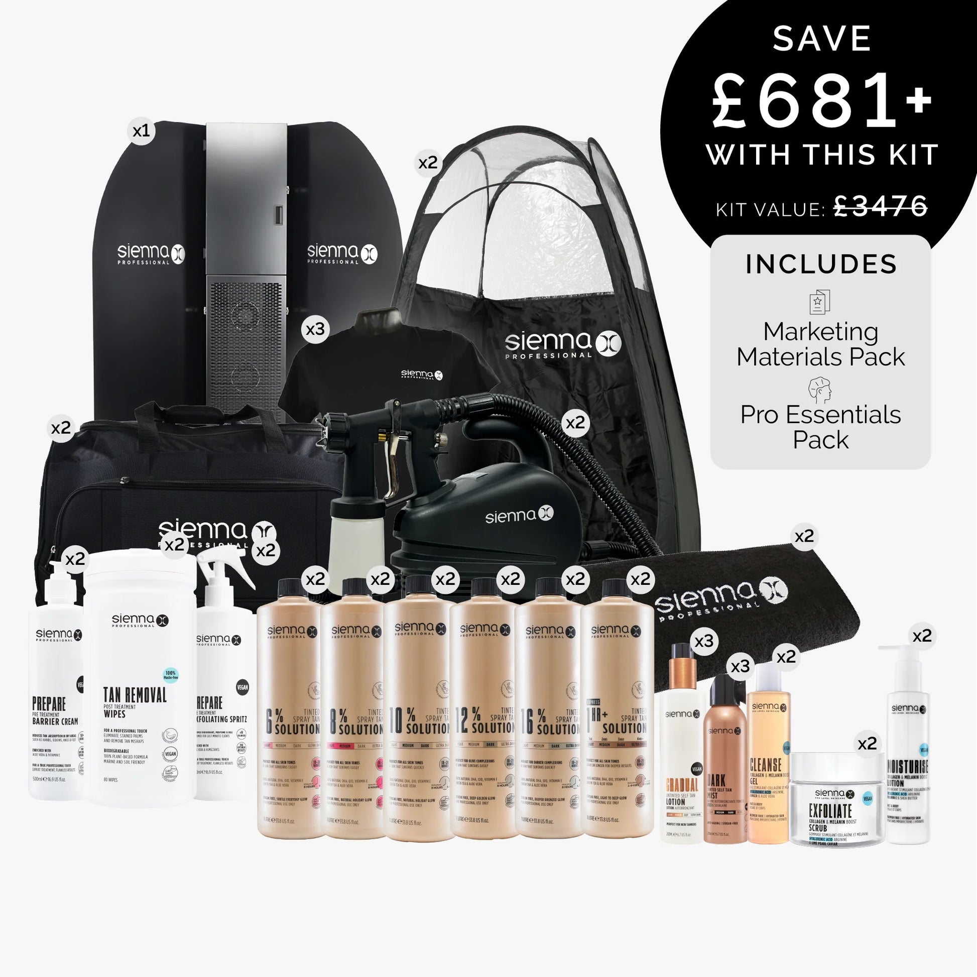 Ultimate Salon Professional Spray Tan Kit TS Updated .. st