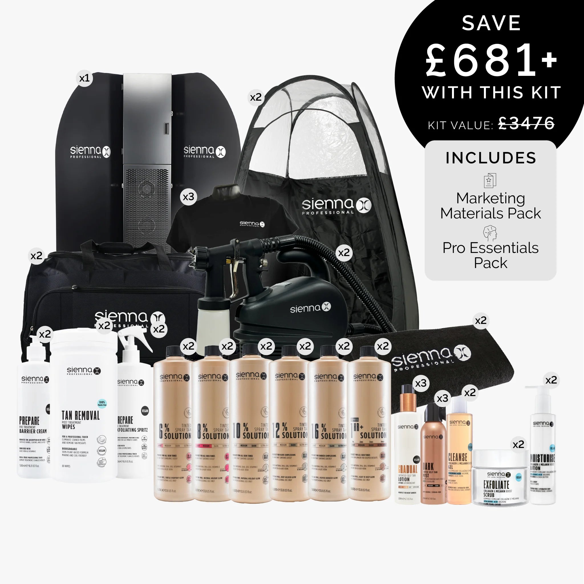 Ultimate Salon Professional Spray Tan Kit TS Updated .. st