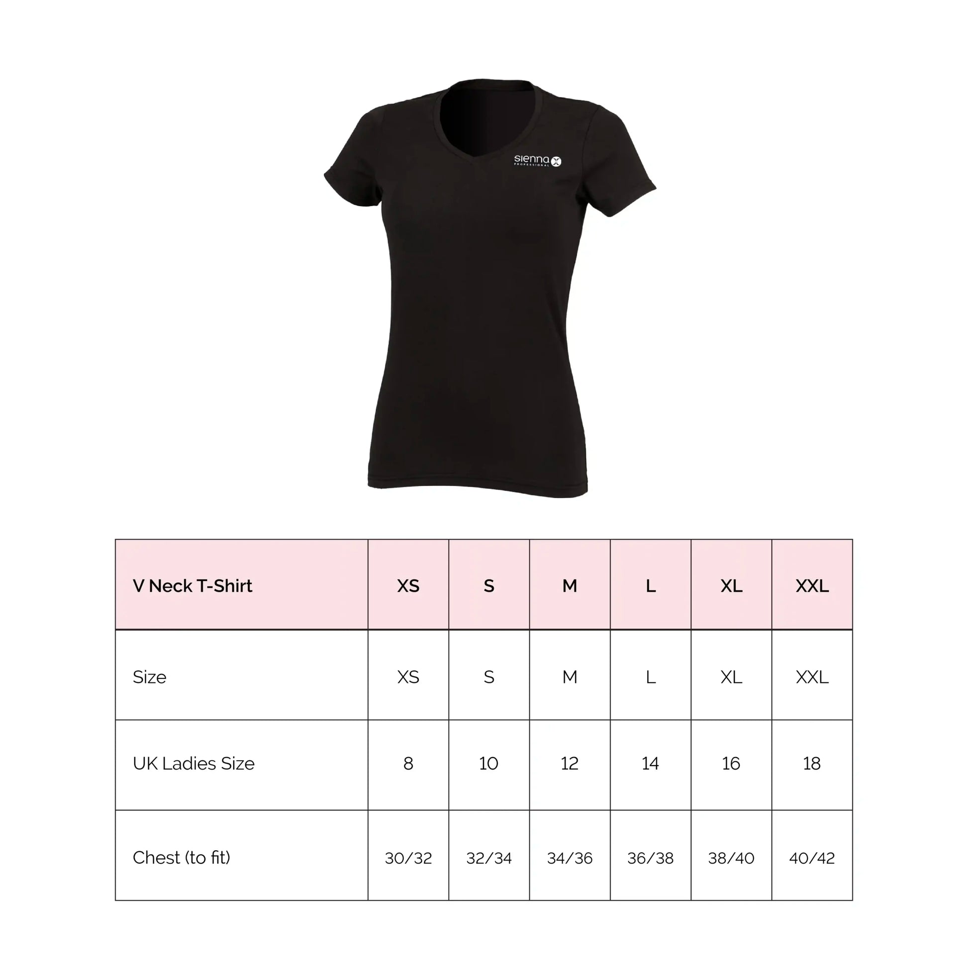 V Neck T Shirt Sizes