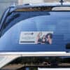 Professional Tan Window Sticker On Car